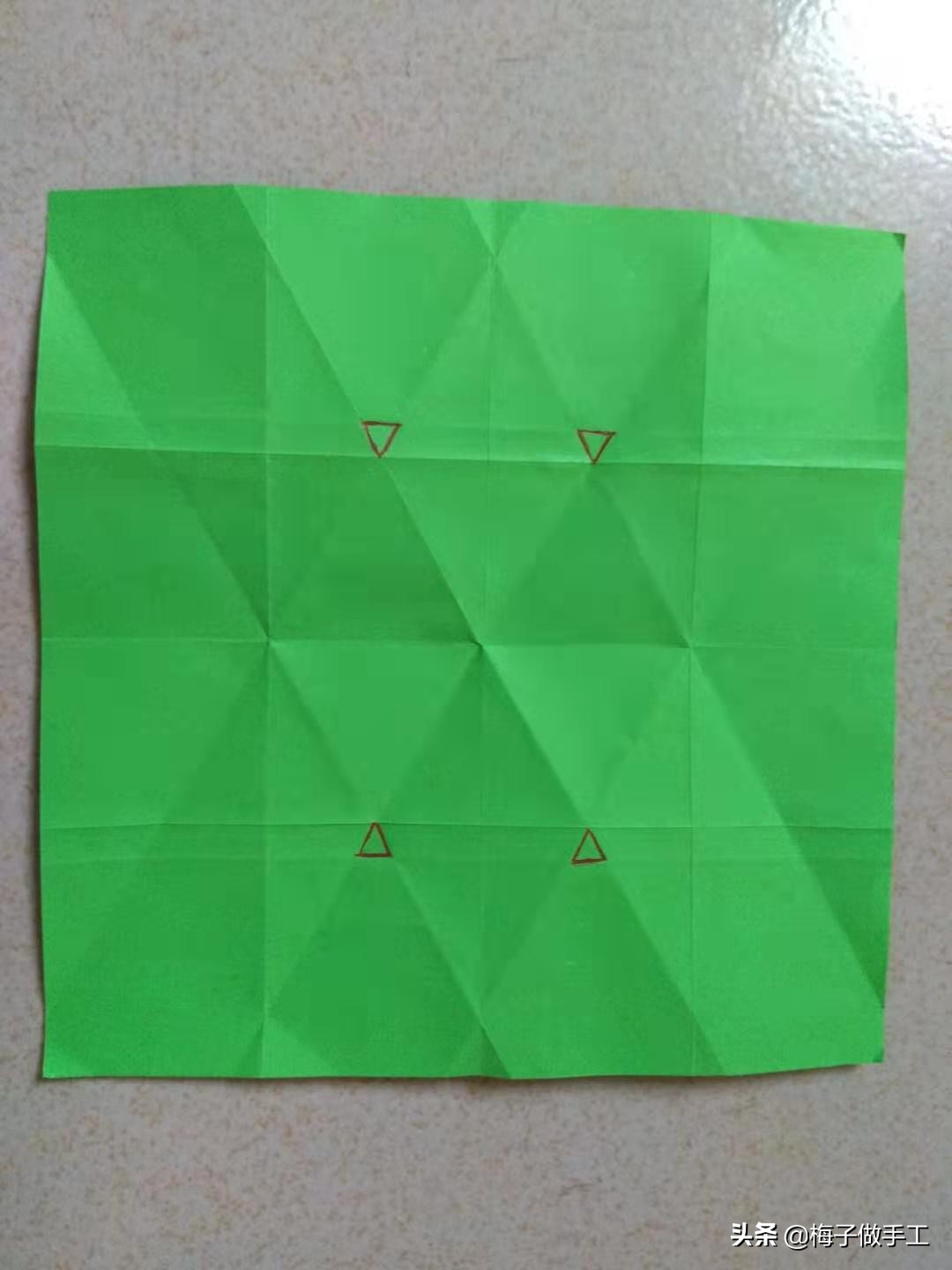 怎么折实心六芒星,手工折纸四角星怎么折