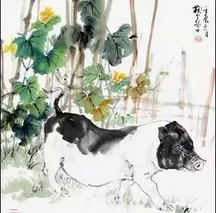 猪年国画：猪的绘画步骤