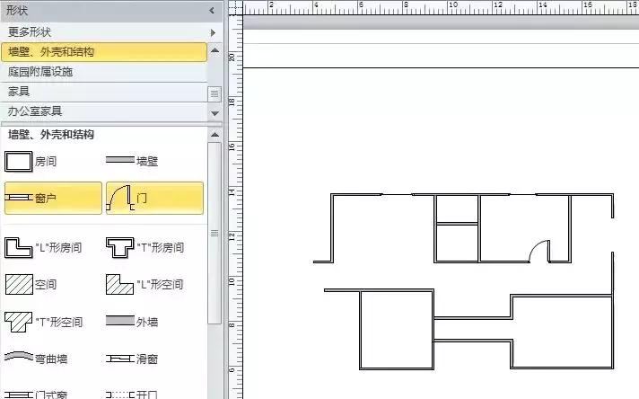 visio简易室内布局图制作,visio用例图在哪