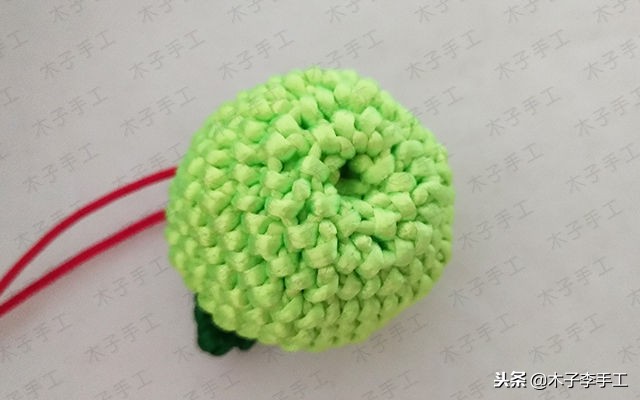 立体苹果的编织方法,小苹果的手工编法教程