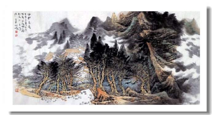 李向鸿山水画精品欣赏,李雁飞写意山水画