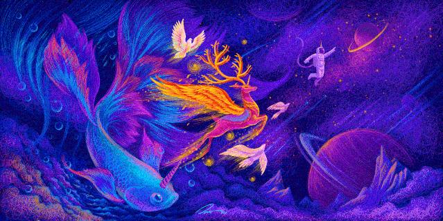 描摹梦境的魔术师，靠画“圈圈”火遍全网