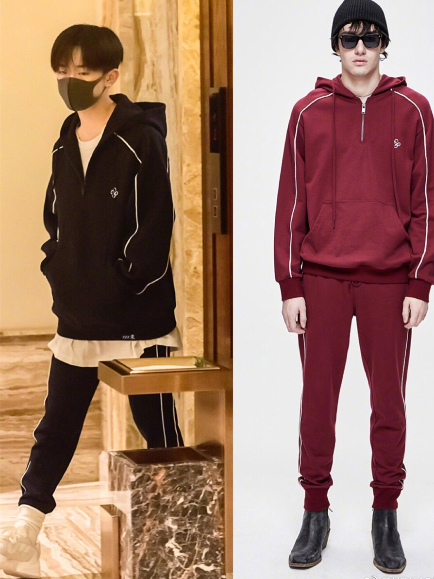 易烊千玺穿黑色礼服的照片,易烊千玺穿红色衣服弹贝斯