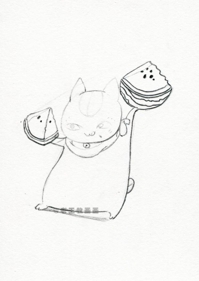 夏目友人帐猫咪老师简笔画,简笔画猫老师的画法