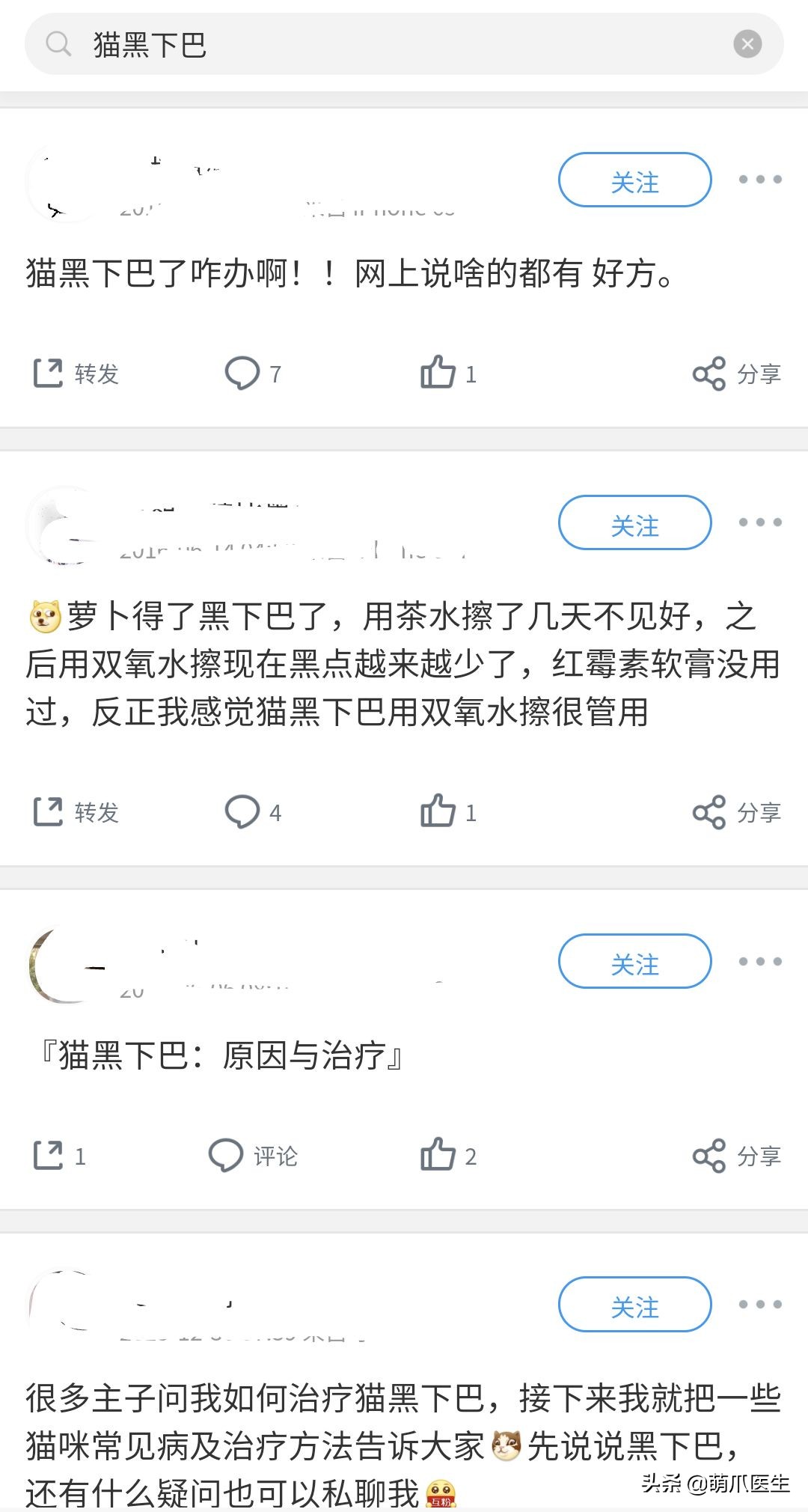 猫咪下巴长了黑头？千万别去抠，那是猫咪患上了毛囊炎的症状