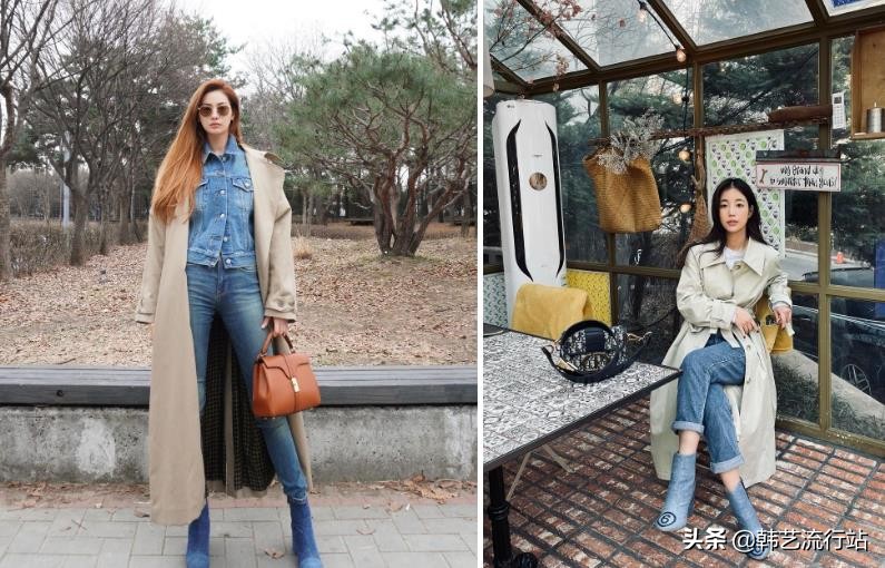 韩国风衣穿搭高级感,韩国风衣配什么衣服好看