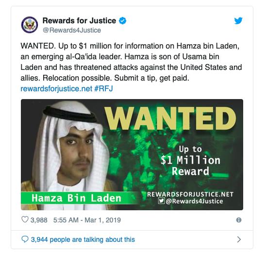 哈姆扎被击毙原因,恐怖王储本拉登之子哈姆扎