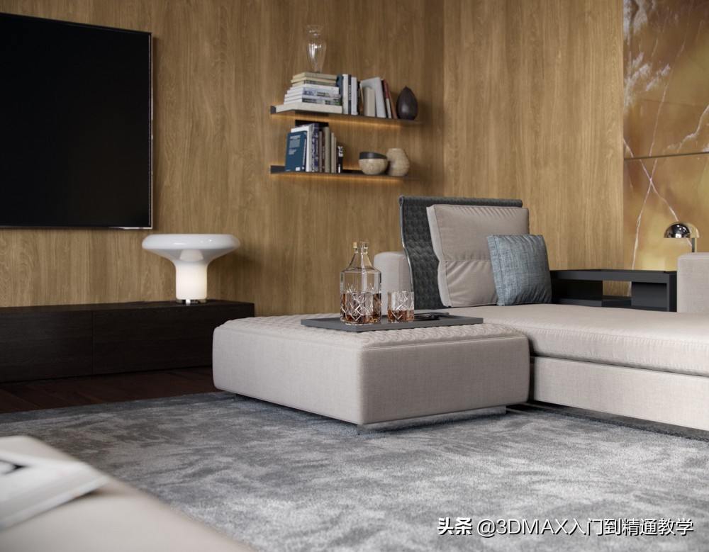 耗时8周，做的逼真现代公寓客厅，带大家看看大神的作品