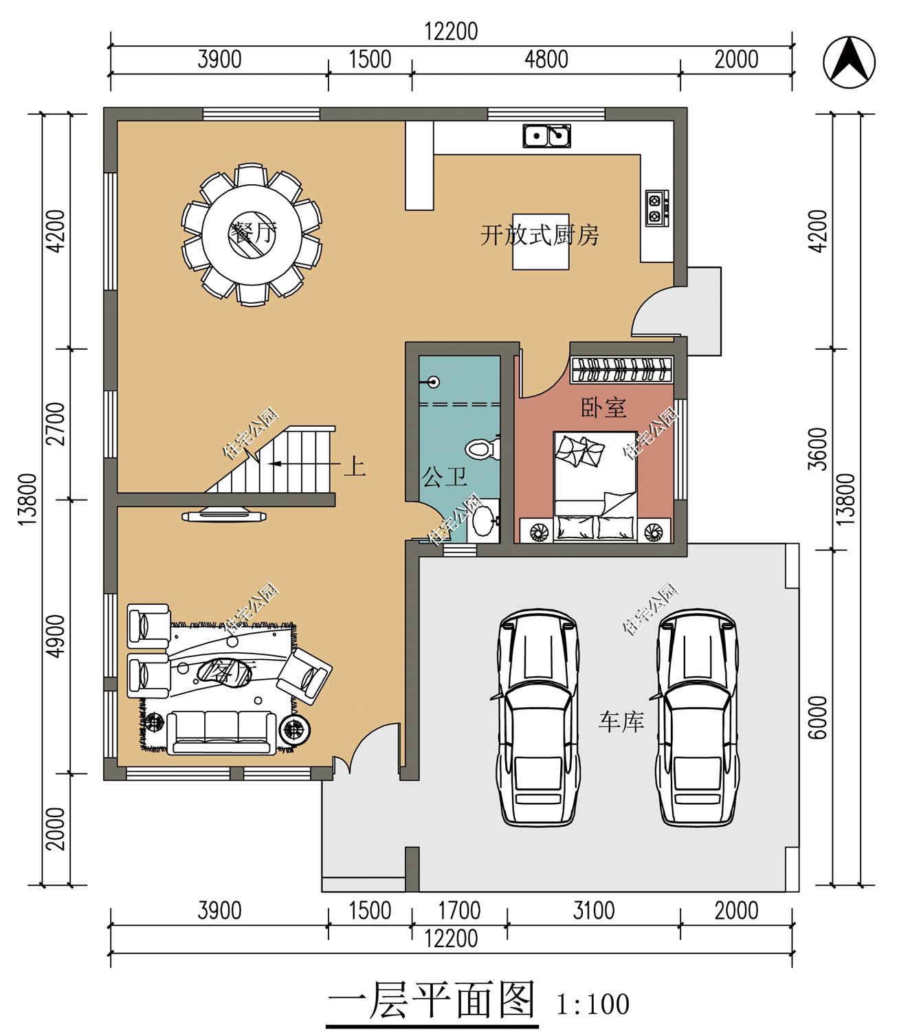 车子买不起，车库必须要，5套带车库的户型合集
