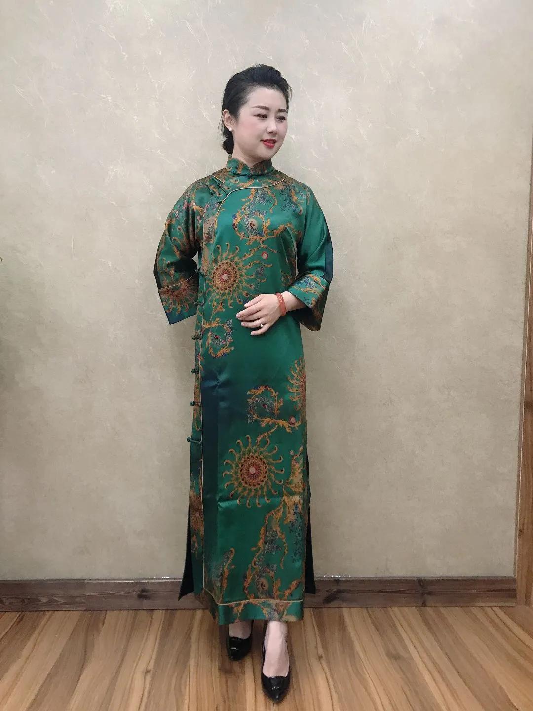 旗袍东方女人的古典美,东方美人香云纱旗袍好吗