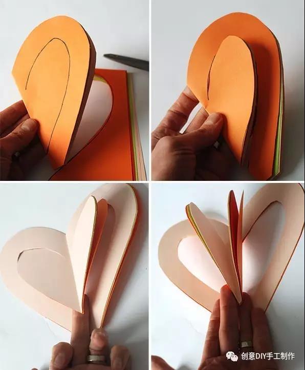 暑假陪孩子做手工，做一个心意满满的心形书