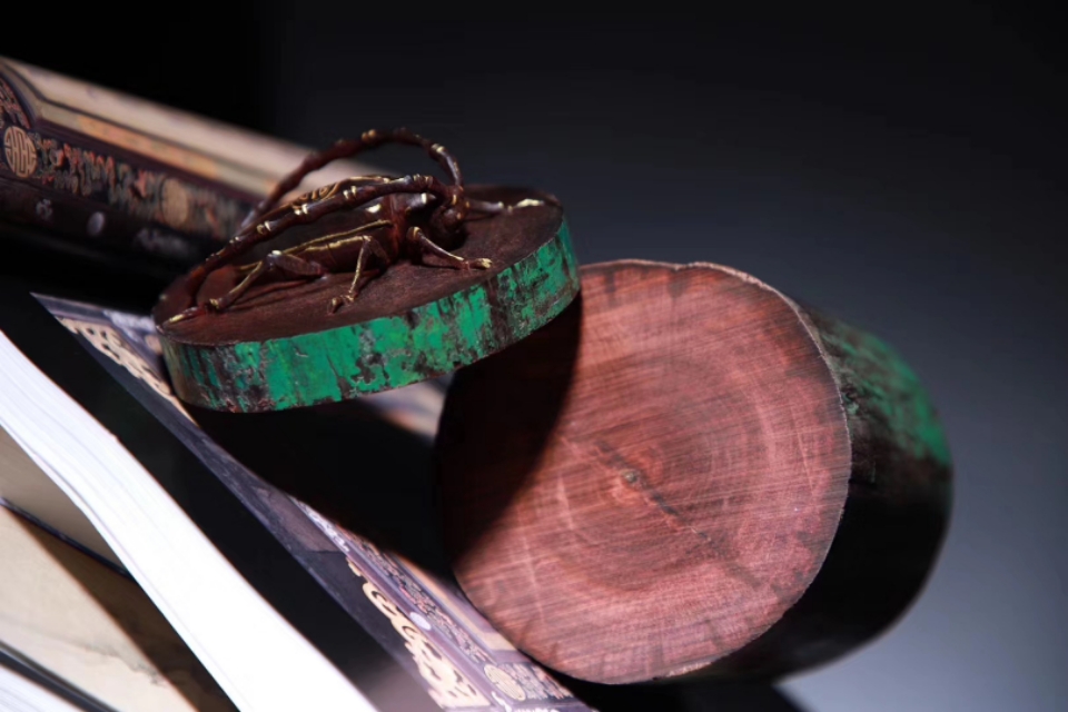 印度小叶紫檀很细的鱼鳞纹,印度小叶紫檀有虎斑纹