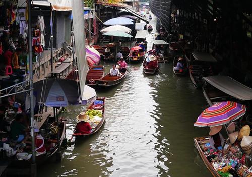 泰国旅游市场图片,泰国周末市场视频