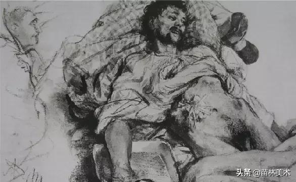 门采尔自画素描高清大图,素描大师门采尔著名作品