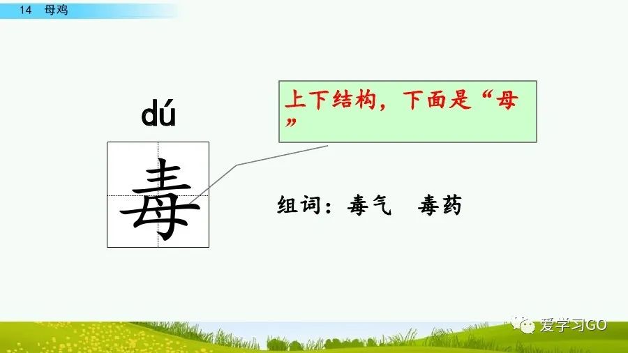 四年级下册语文母鸡课文重点讲解,四年级下册语文14课母鸡重点知识