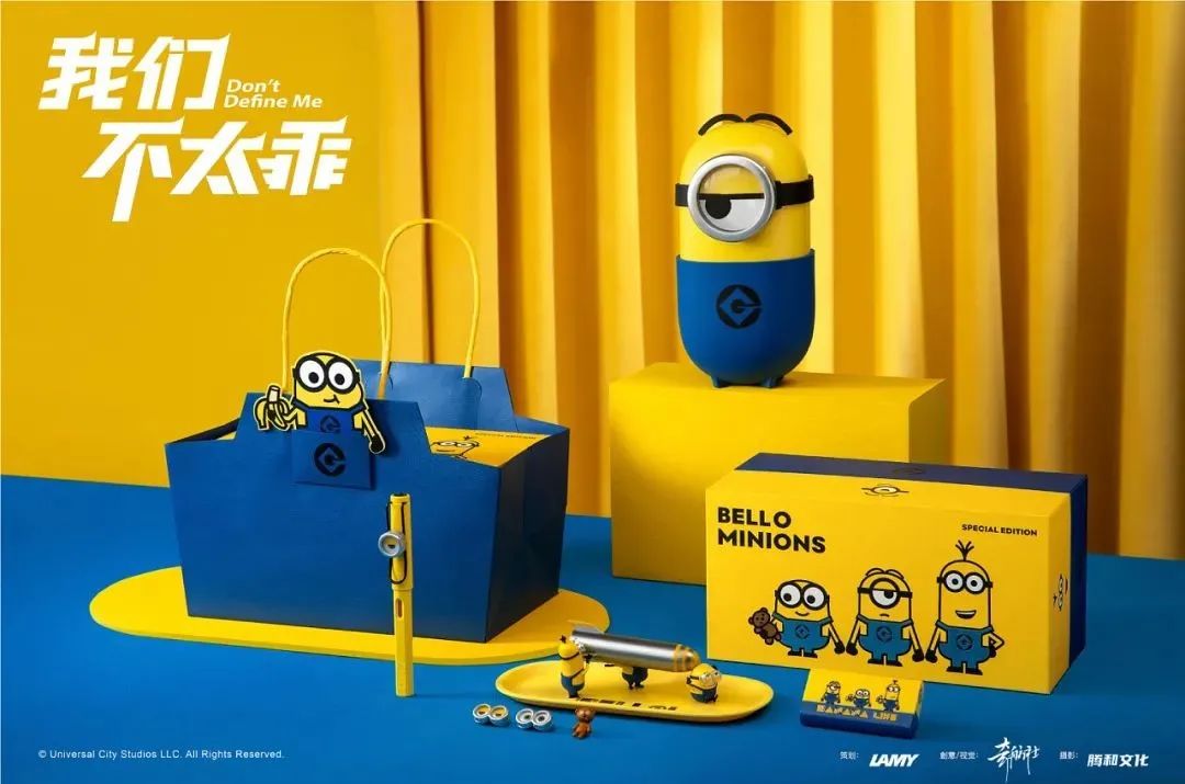 凌美环球影城联名钢笔,环球影城小黄人联名手办