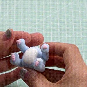 轻黏土可爱又简单的捏法,做一个简单可爱的小萌物用粘土捏