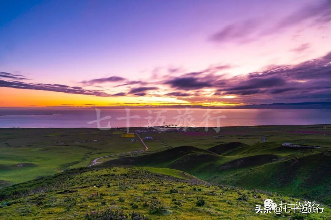 青海湖旅游景点线路推荐图手绘,青海湖景点游玩攻略图