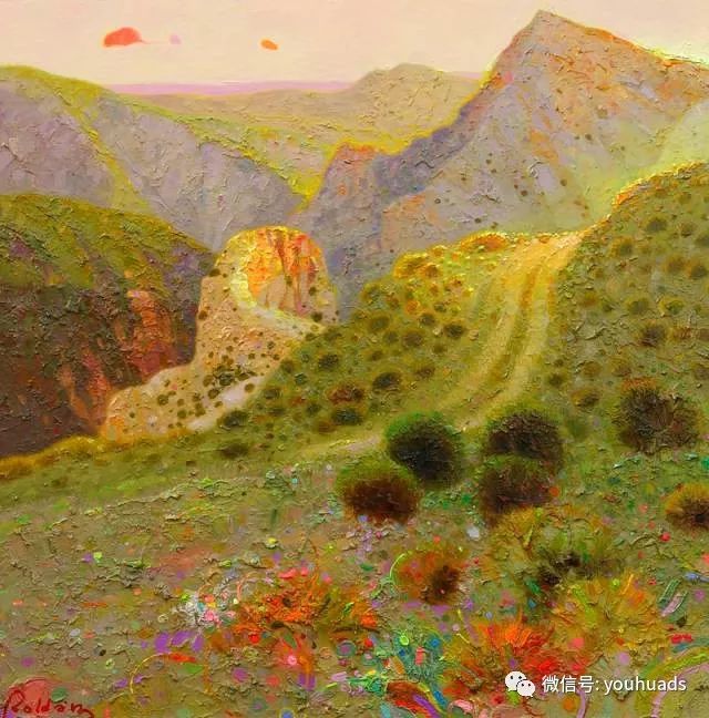 鲍勃罗斯的风景画,意大利画家fulviorinaldi水彩风景