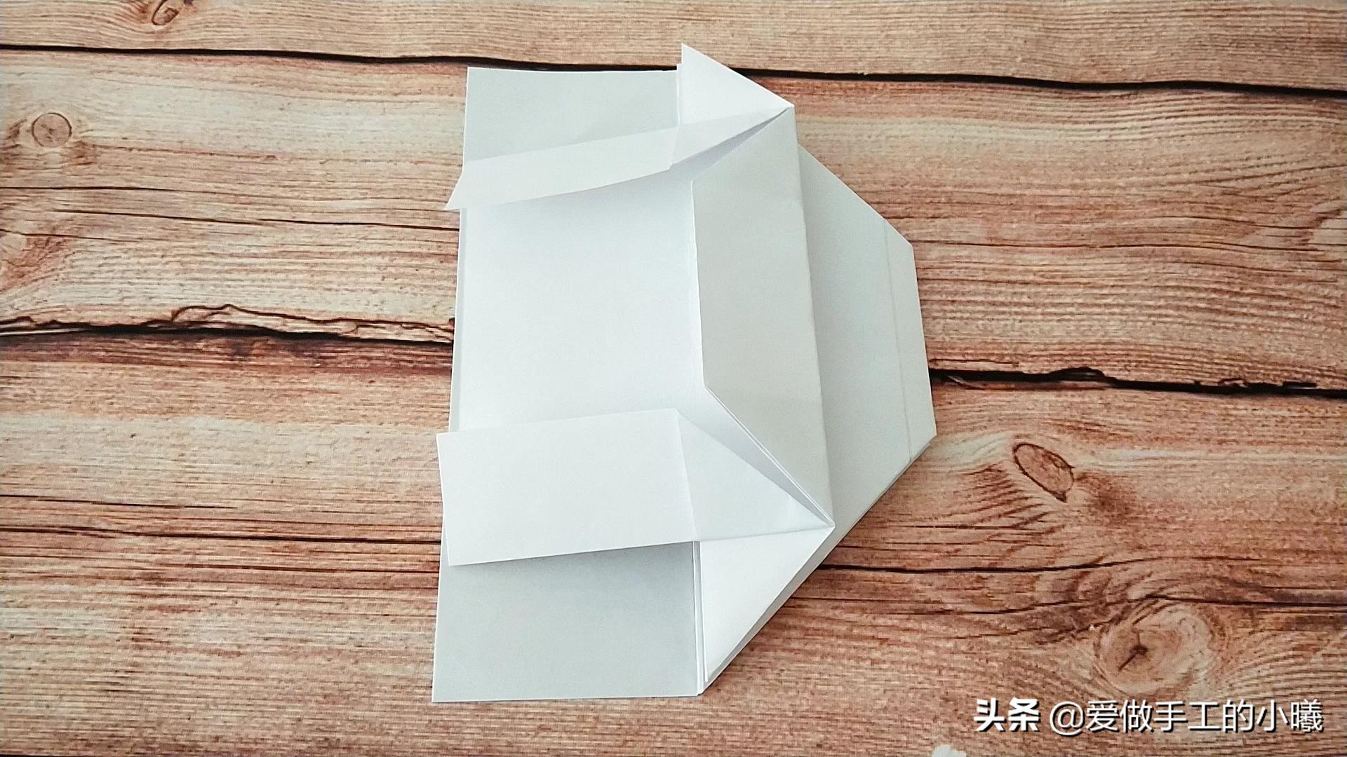 多层纸收纳盒折法,纸收纳盒折法小格子