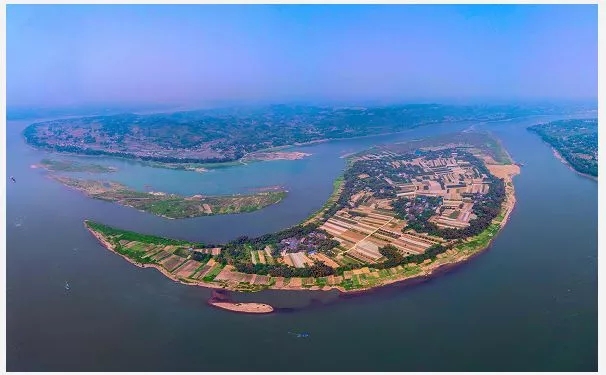 入渝第一岛中坝岛,长江入渝第一镇朱沱镇