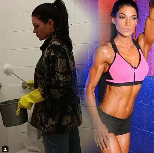 健身房保洁阿姨为什么那么有实力,健身房保洁阿姨肌肉