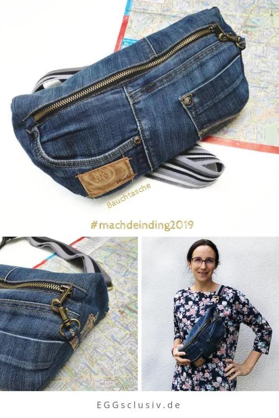 牛仔裤旧了千万别扔,牛仔裤不要扔diy牛仔包颜值很高