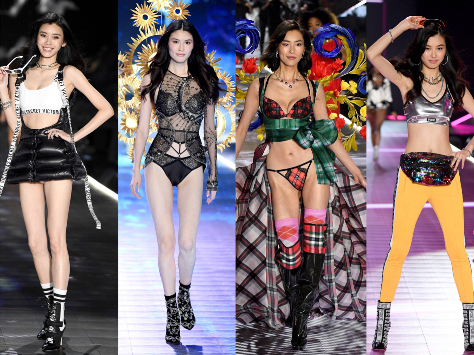 维密大秀四位国模惊艳全场,维密超模大秀集锦