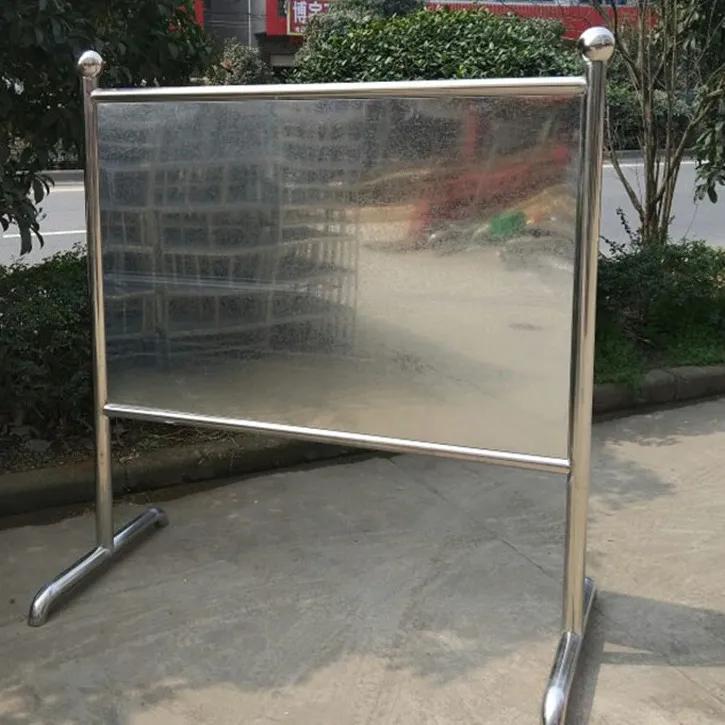 不锈钢移动广告宣传栏效果图,液压不锈钢宣传栏制作全过程