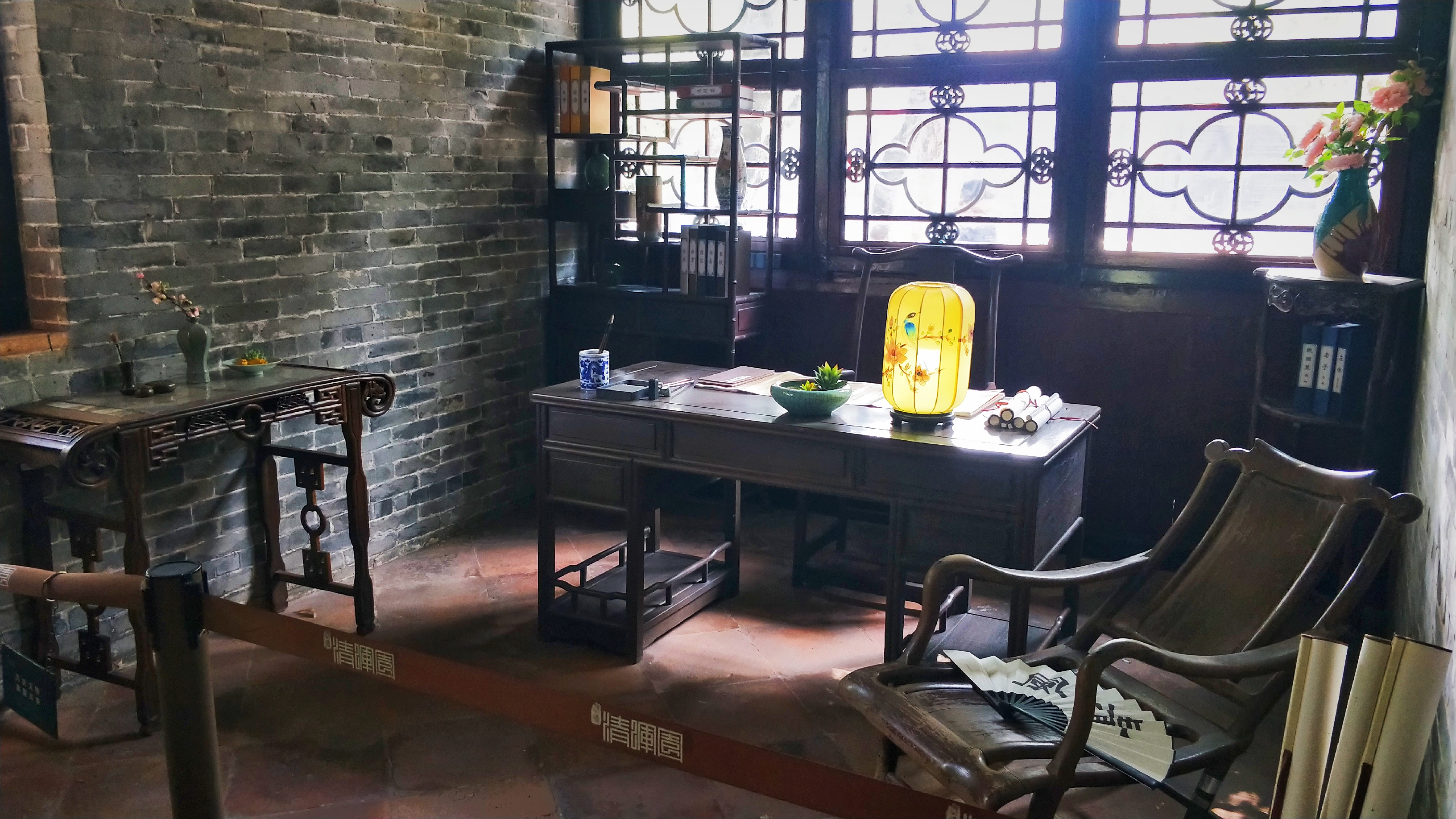 羊城八景彩色玻璃,顺德清晖园羊城八景图片