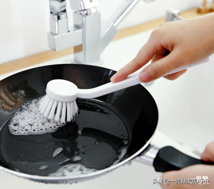 酒店厨房墙面长柄油污清洁刷子,清洁刷长柄二合一家用厨房刷子