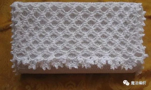 钩针编织简单易学的包带抽绳,简单大方手拿包钩针教程