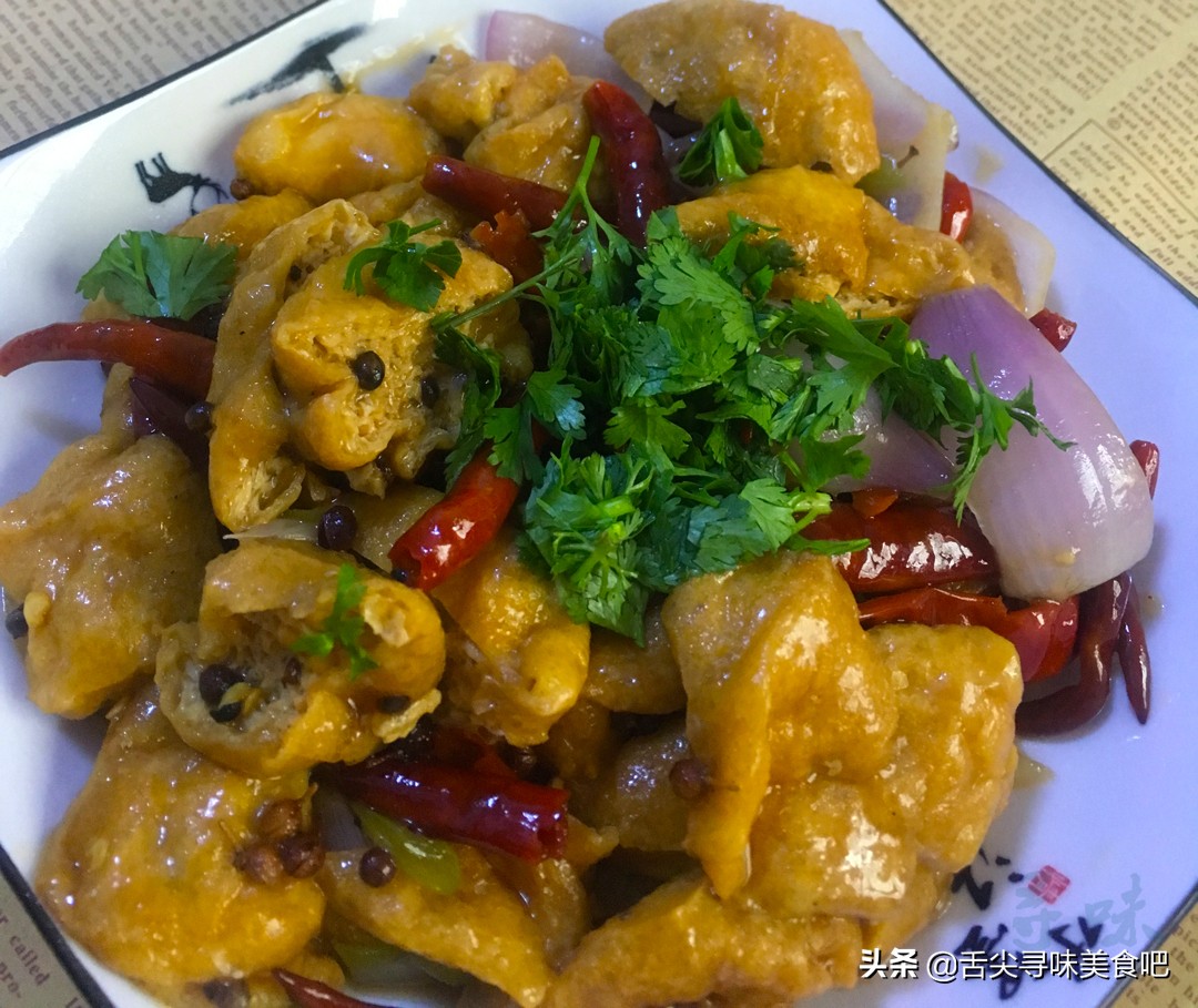 豆泡做火锅,老式豆泡做法