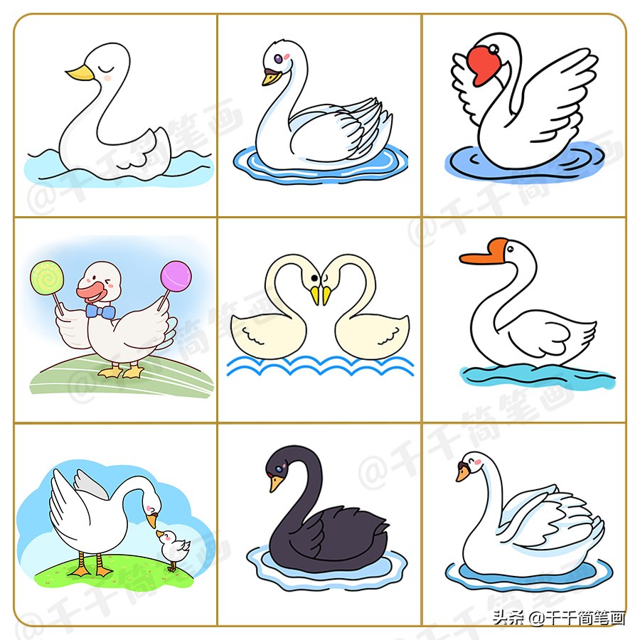 超级简单的可爱的小动物图画,学画卡通超可爱小动物