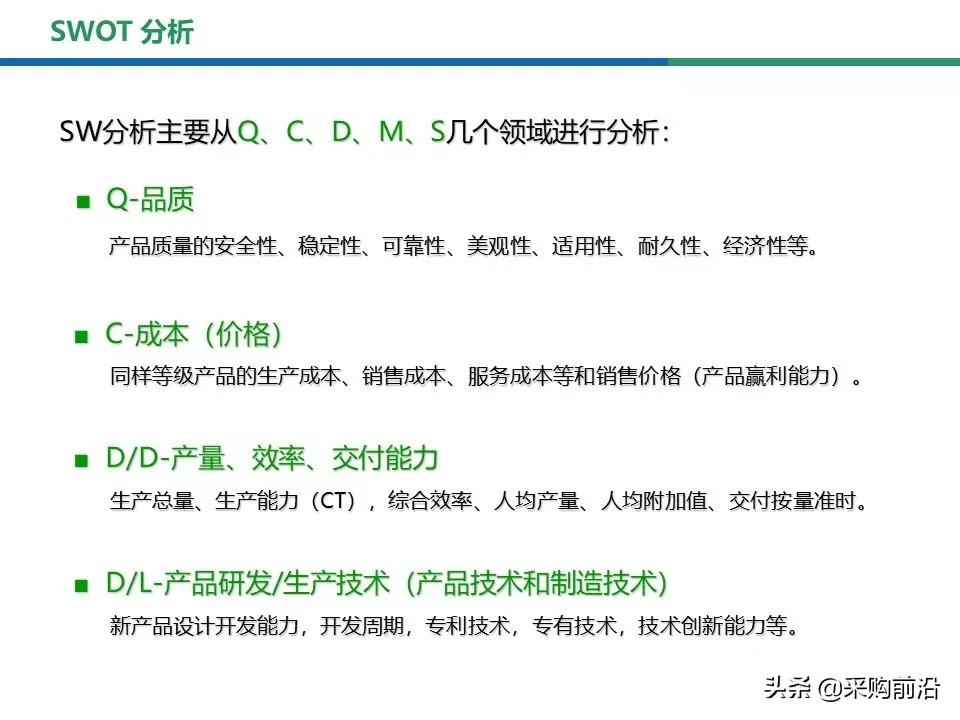 采购过程中的swot分析,采购swot分析模型包括