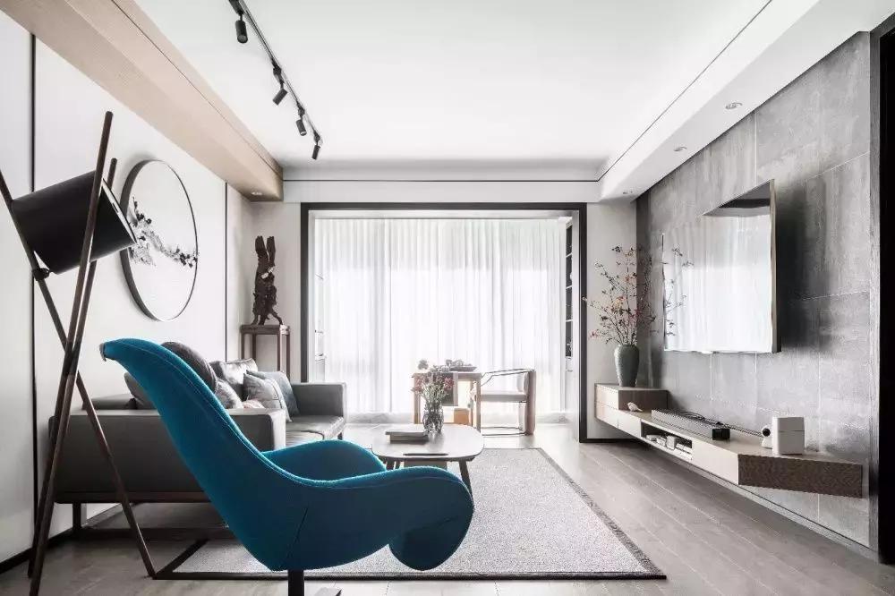 高级灰轻奢新中式装修风格,2021140平米轻奢新中式装修风格