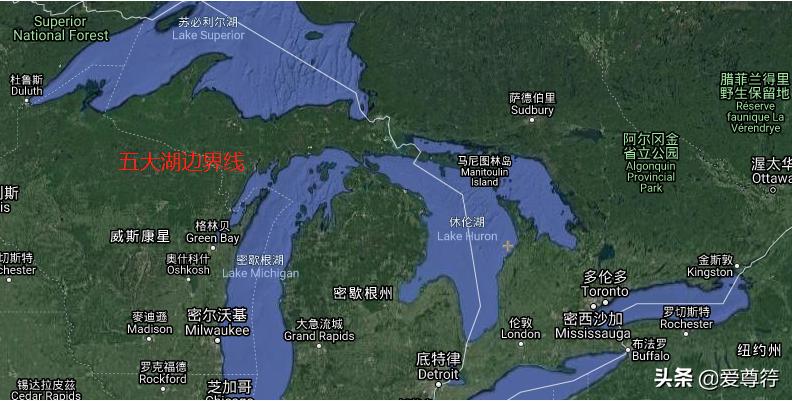 北纬49度美加边界线,美加国界线笔直北纬