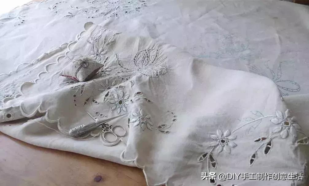 白线的刺绣,白线刺绣针法