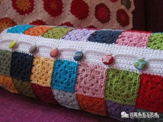 独一无二的抱枕套钩织教程,枕头套毛线钩织教程视频