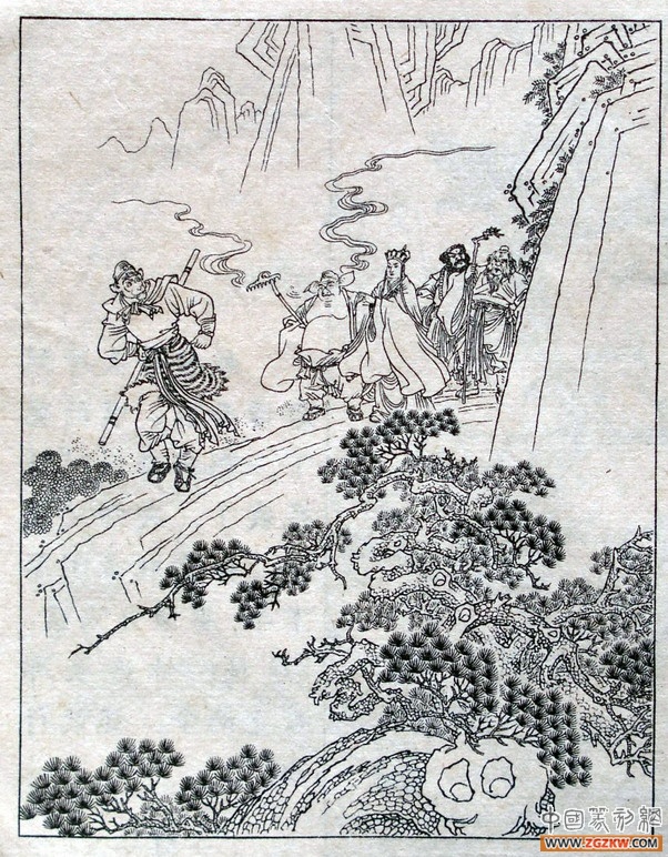 《西游记》之三打白骨精背景图,西游记三打白骨精文字版图文