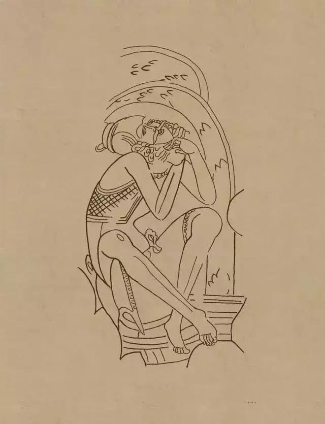 敦煌画线稿描摹,敦煌壁画白描勾线教程