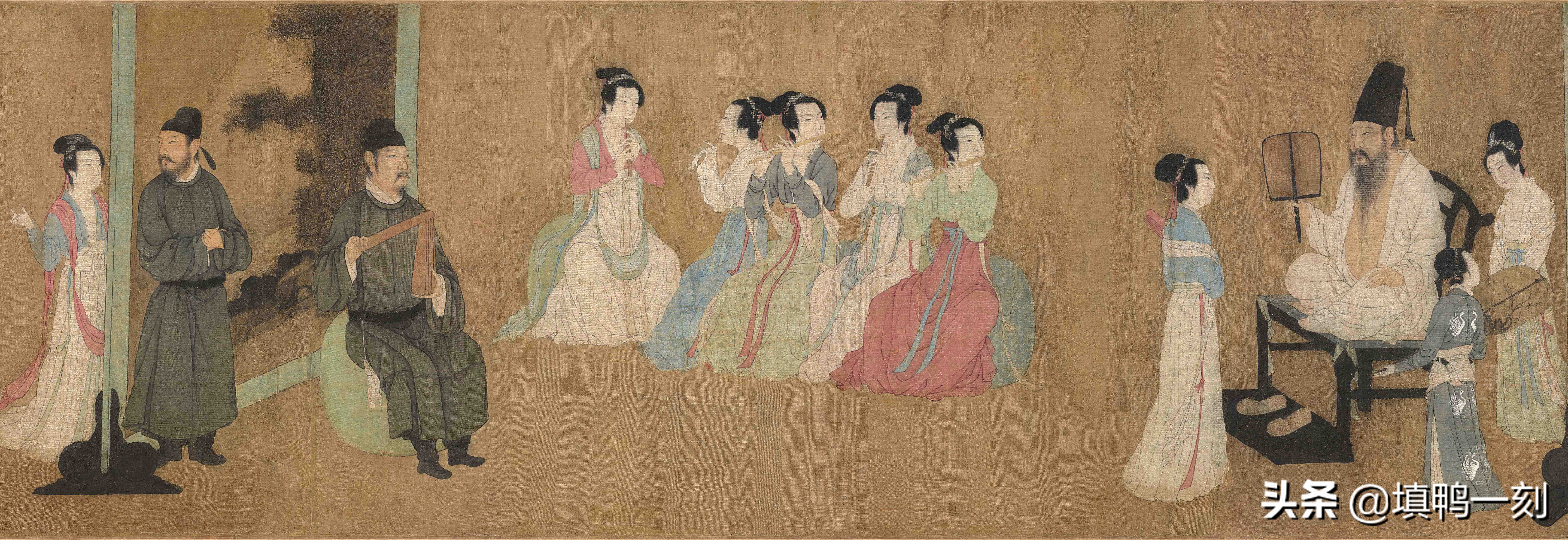 韩熙载夜宴图是真开心还是假开心,上新了故宫第四期韩熙载夜宴图