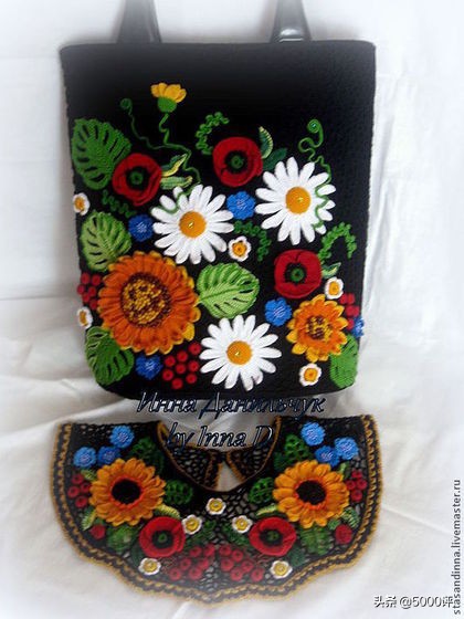 爱尔兰钩花拼出来的包包时尚大气