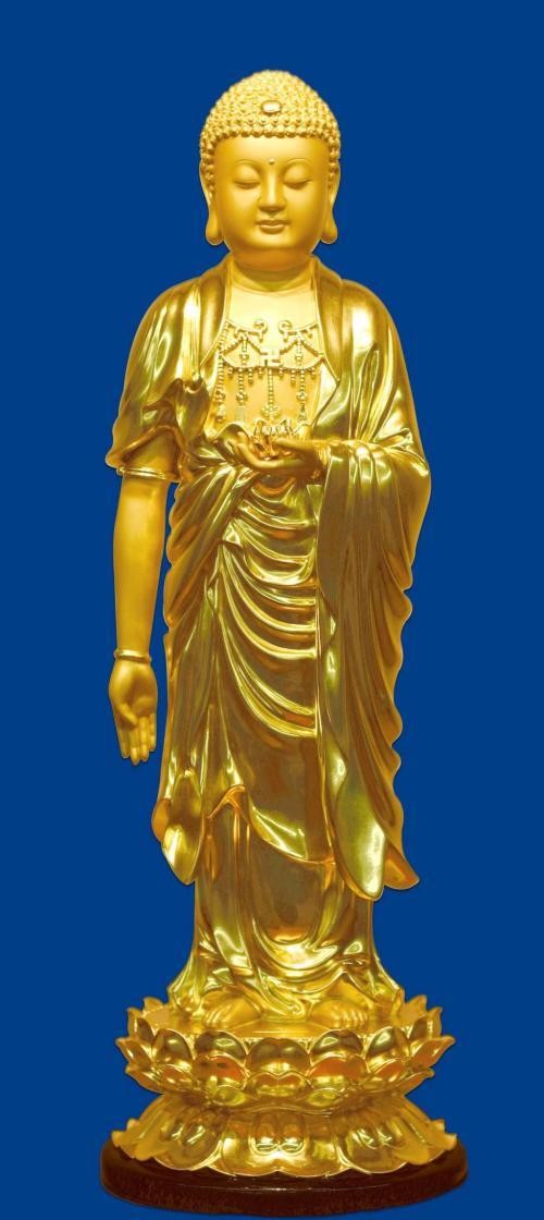 虔诚礼拜阿弥陀佛，许愿祈福，新生活好事连连，福气满满