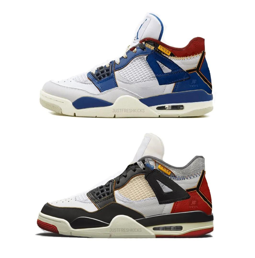 union联名aj4 国外发售 (union 联名aj4 黑蓝高街版)