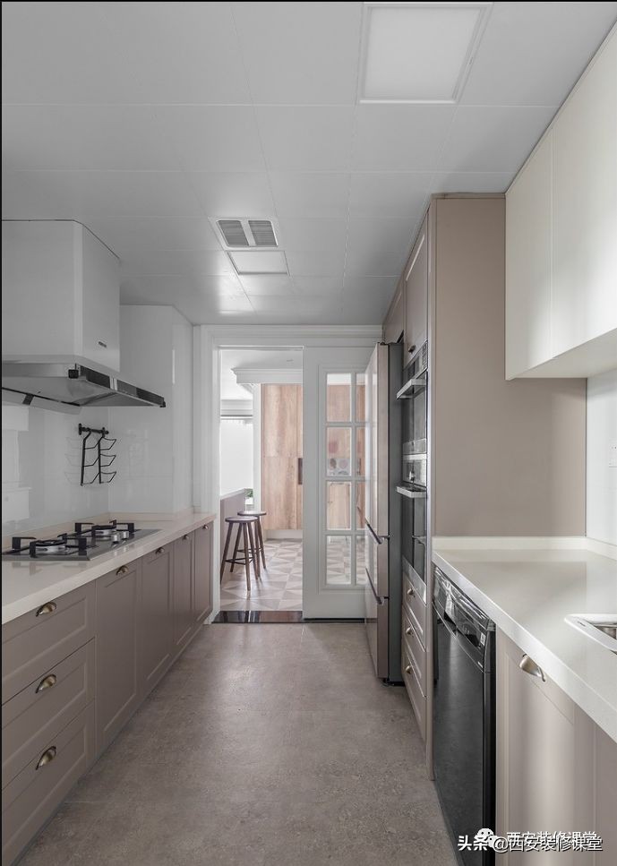 集成灶橱柜和什么颜色搭配好看,冰箱颜色和橱柜颜色搭配效果图