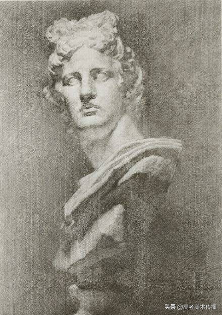 冉茂芹石膏头像,素描石膏冉茂芹
