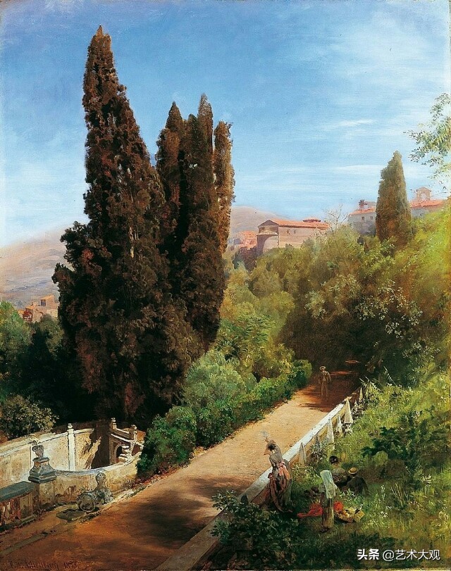 欧洲古典风景油画作品欣赏,德国古典画家风景油画作品