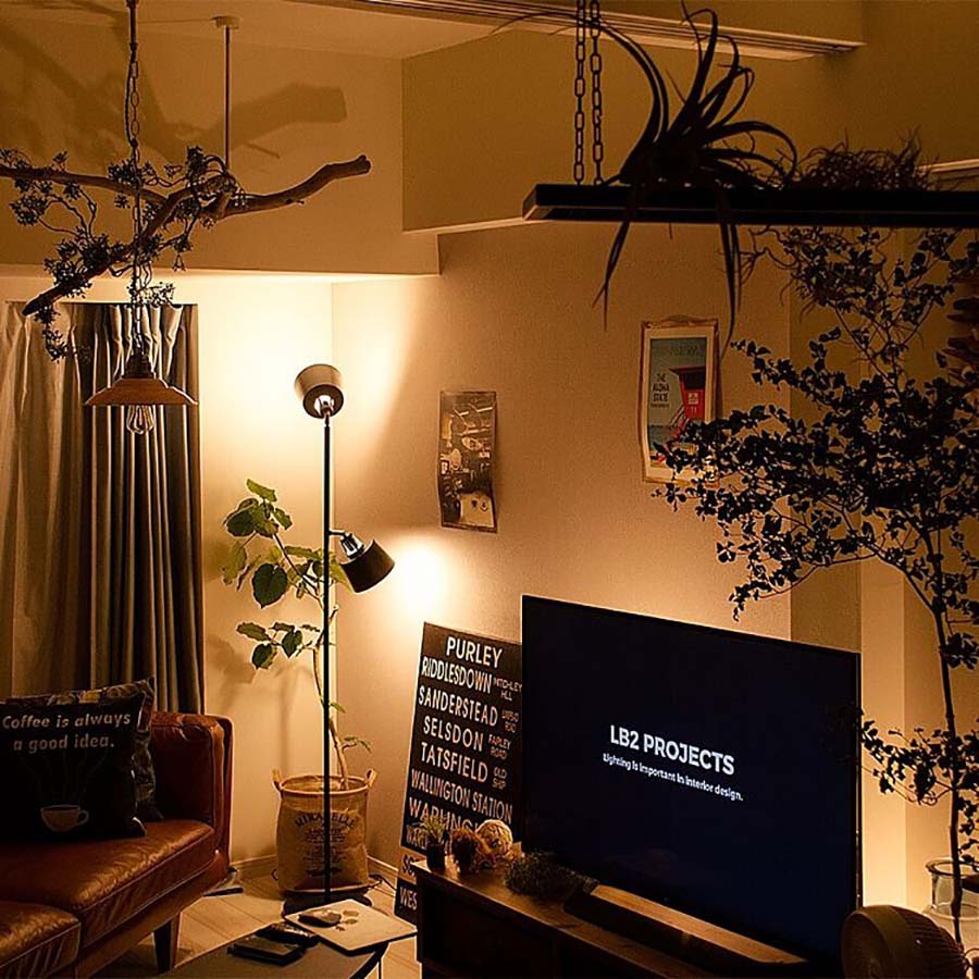 主妇家居的布置,小户型客厅适合台灯落地灯装法