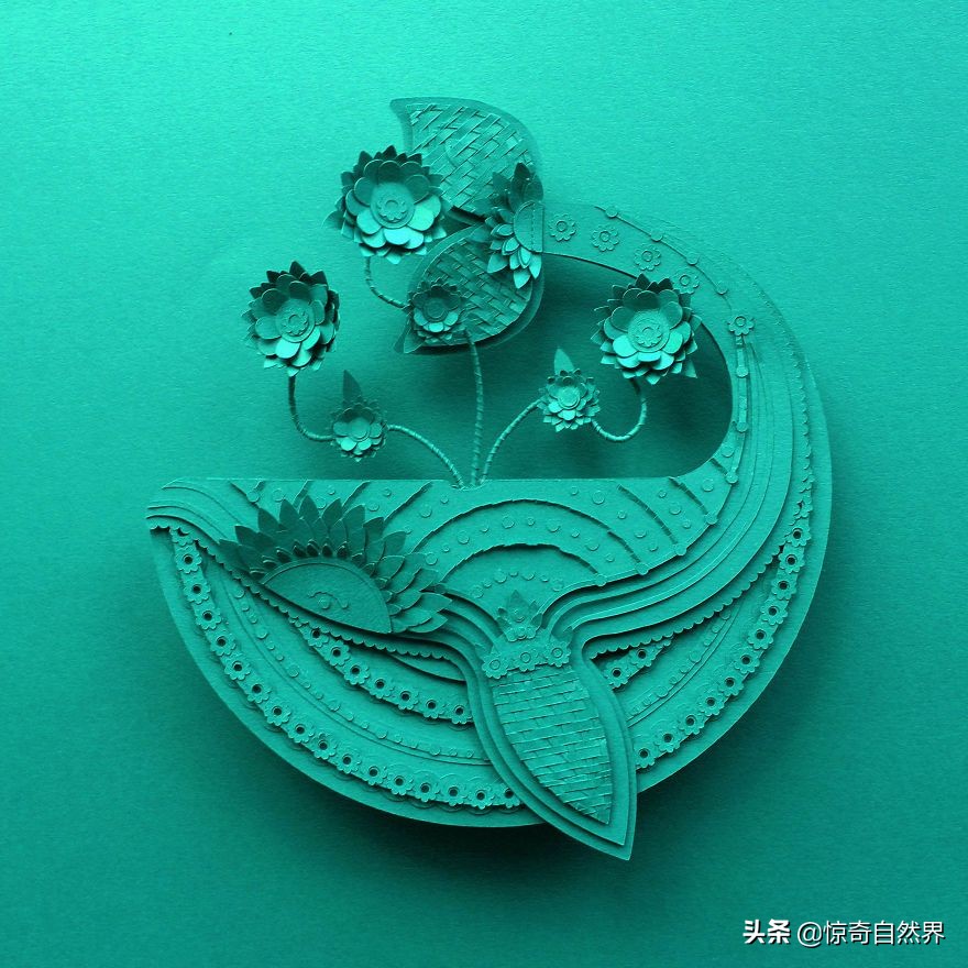 用超长的纸做艺术品超简单,纸制彩色艺术品